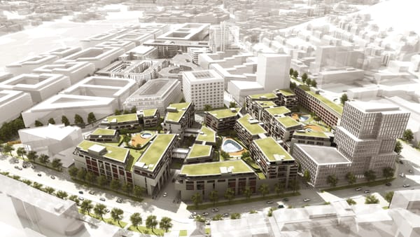 Auf dem Reißbrett ist alles bereits fertig: Stuttgarts Neubauprojekt "MILANEO" - Darstellung: Aldinger und Wolf