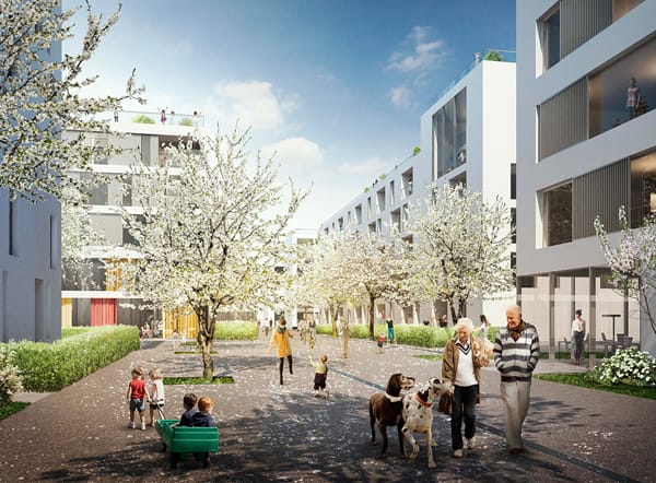 So kann es künftig in Freimann aussehen: Neben fünf weiteren Planungsentwürfen ist dies eine Arbeit von sauerbruch hutton, mahl gebhard konzepte