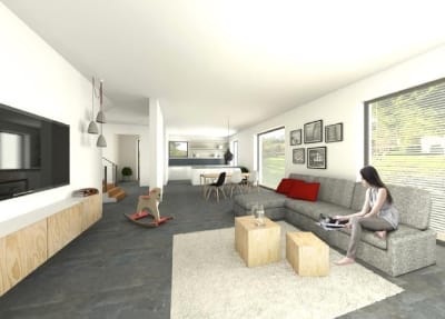 So sieht das Energie-Speicher-Plus-Haus von Innen aus. Beispielfoto von Dynahaus