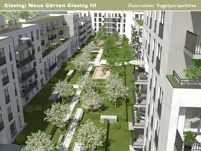 Neubauprojekt in München_Giesing: Neue Gärten Giesing