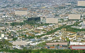 Die Au von oben: ein Stadtteil im Herzen Münchens. Foto: Bayerische Hausbau