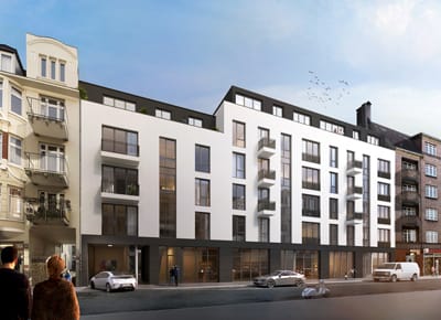 Neubauprojekt in Barmbek-Süd: Mozartstraße 4 - 10. Foto: Grossmann & Berger.