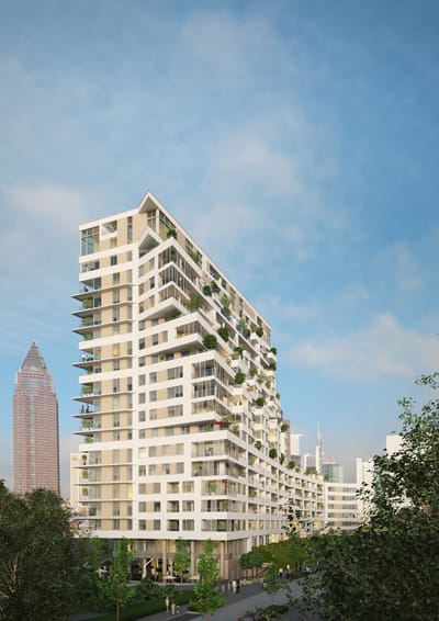 Neubau-Wohnturm im Europaviertel: PRAEDIUM. Foto: Mattheußer