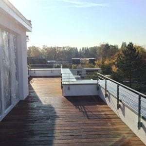 Schöne Aussichten von der Terrasse eines Neubau-Hauses in Schnelsen: Am Birkenhain. Foto: Breyer & Seck Bau
