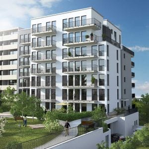 Hochwertige Eigentumswohnungen im Neubauprojekt Amadeus-twentyfive in Frankfurt-Oberrad. Bild: AMADEUS Group