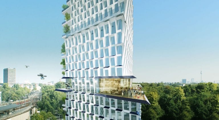 Die Projektvision für die Berliner City West "Hardenberg Berlin" des Architekten Christoph Langhof sieht eine Höhe von 200 Metern vor.