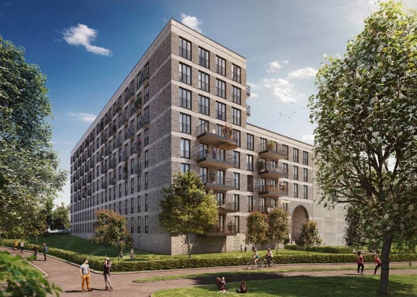 Mit dem Neubau „BLOOM - Wohnen im Pergolenviertel“ errichtet die Garbe Immobilien-Projekte GmbH 72 Eigentumswohnungen in Hamburg-Winterhude (Bild: Garbe Immobilien-Projekte GmbH).