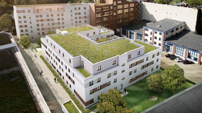 Microapartments at the "SMARTments Student" new build property development project from GBI WOhnungsbau are an exxample of co-living and shared spaces in action.