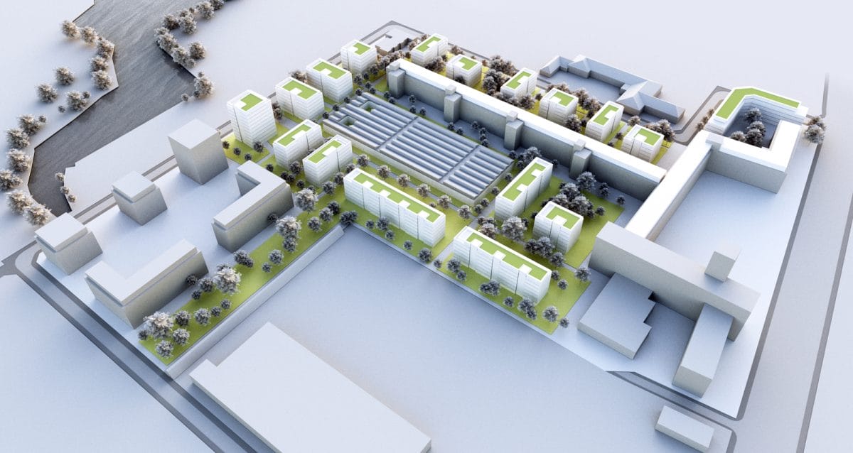 So soll das Quartier „Carossa“ in Berlin-Hakenfelde aussehen (Bild: Visualisierung - Masterplan: HS.02 huthwelker.stoehr + partner).