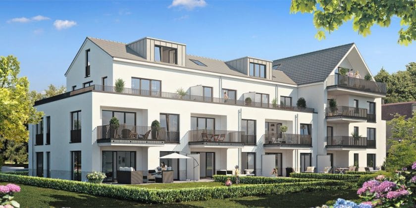 Die neuen 1- bis 5-Zimmer-Wohnungen des Projekts „<a href="https://www.neubaukompass.de/neubau/niehler-hermesgasse-koeln/">Niehler Hermesgasse</a>“ in Köln vermarktet die AREAL Hermesgasse GmbH & Co. KG (Bild: AREAL Hermesgasse GmbH & Co. KG).
