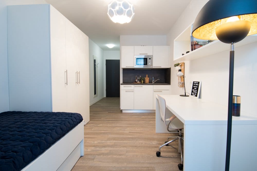 Schon bezugsfertig: die „Studentenapartments Oestrich-Winkel“ (Bild: Cube Real Estate GmbH).