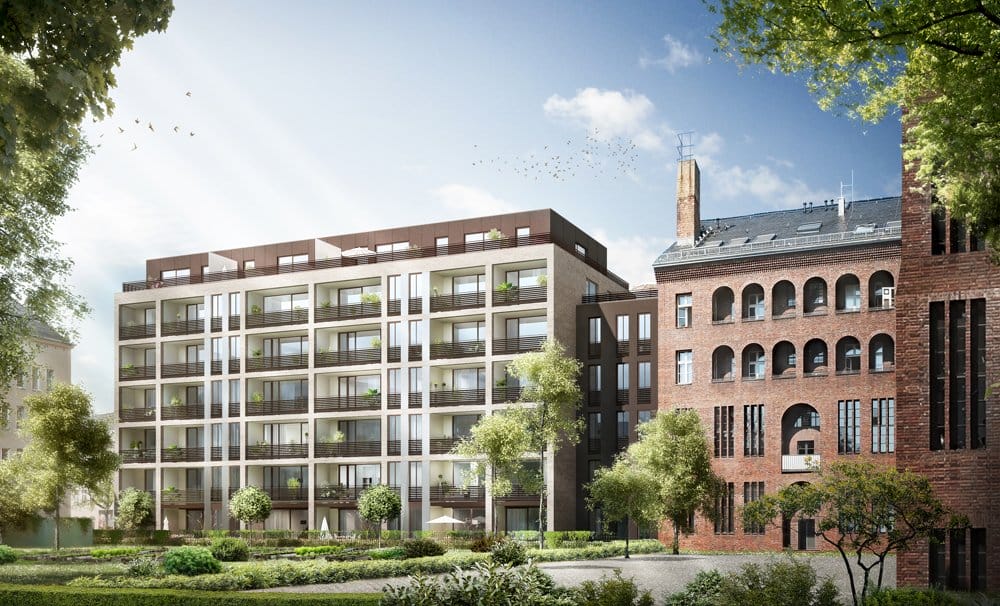 Das Neubau-Projekt „Livingstone“ (siehe links) liegt in unmittelbarer Nähe zum ehemaligen Umspannwerk Humboldt (Bild: INVENTIO PROJECTPARTNER GmbH).