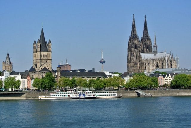 Blick auf die Wahrzeichen Kölns