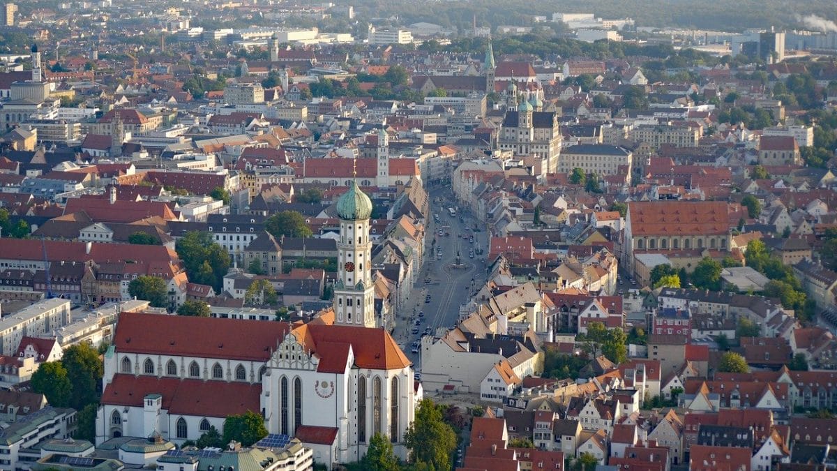 Blick auf die City von Augsburg. Bild: pixabay