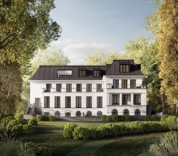 Das „HAUS BENNETT“ liegt auf einem rund 3.300 Quadratmeter großen Anwesen (Bild: Ralf Schmitz GmbH & Co. KGaA).