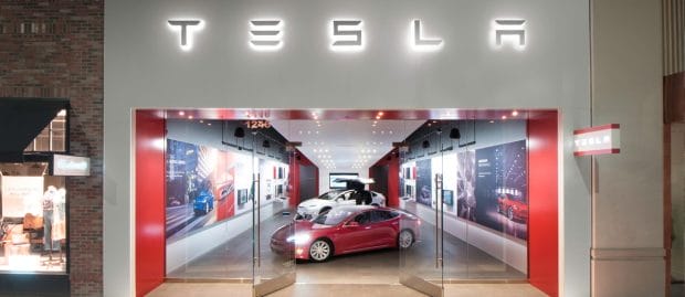 Einblick in einen Tesla Store (Bild: Tesla). 