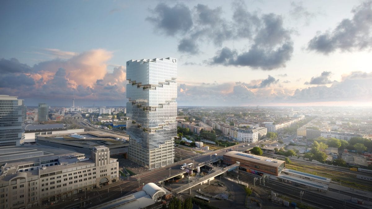 Neubau „EDGE East Side Berlin“: der „Amazon-Tower“ in der Warschauer Straße