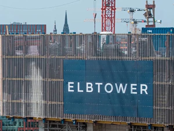 Baustelle Elbtower Etage um Etage im Elbtower Hamburg
