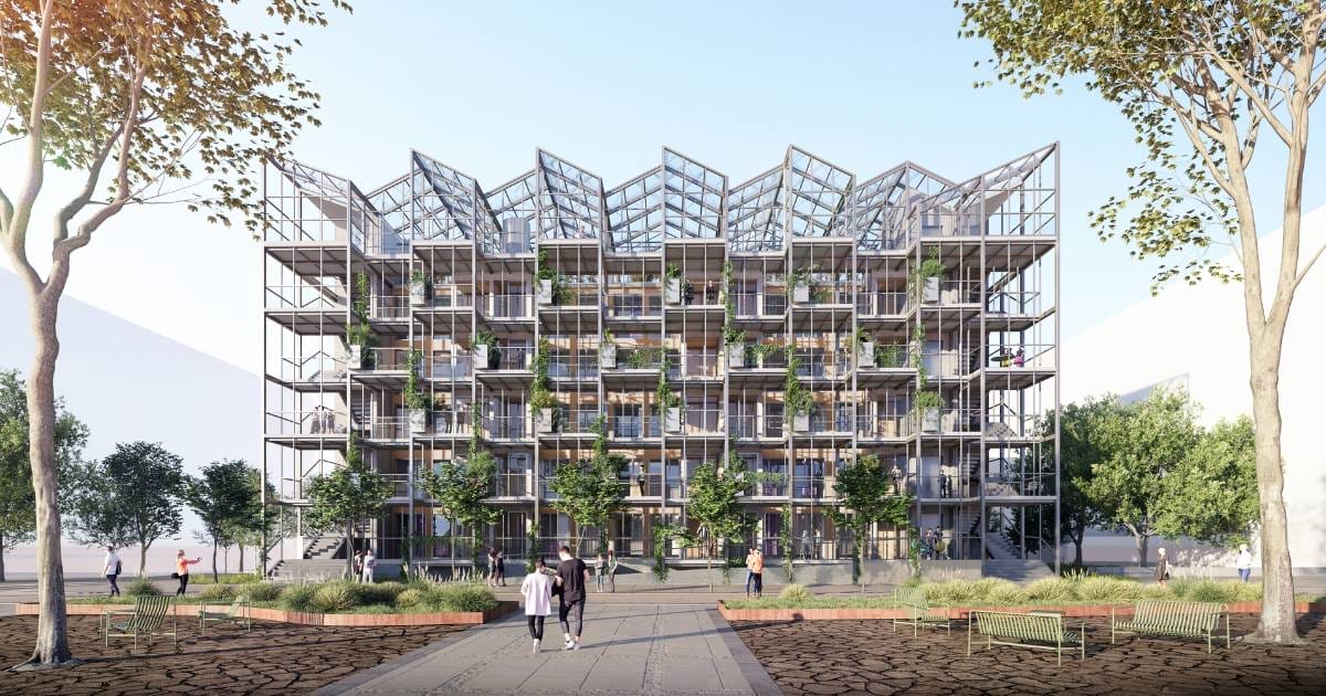 Das Wohngewächshaus auf der Bremer Überseeinsel