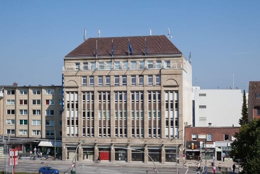 Das ehemalige Karstadtgebäude in Hamburg-Wandsbek