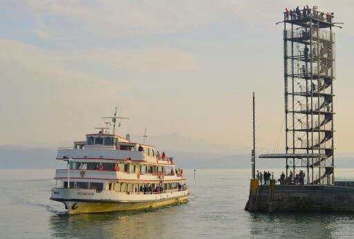Eine Fähre auf dem Bodensee.