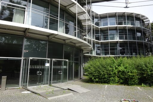 Ein Beispiel für ein leerstehendes Gebäude im Tucherpark, das aufgewertet werden soll.