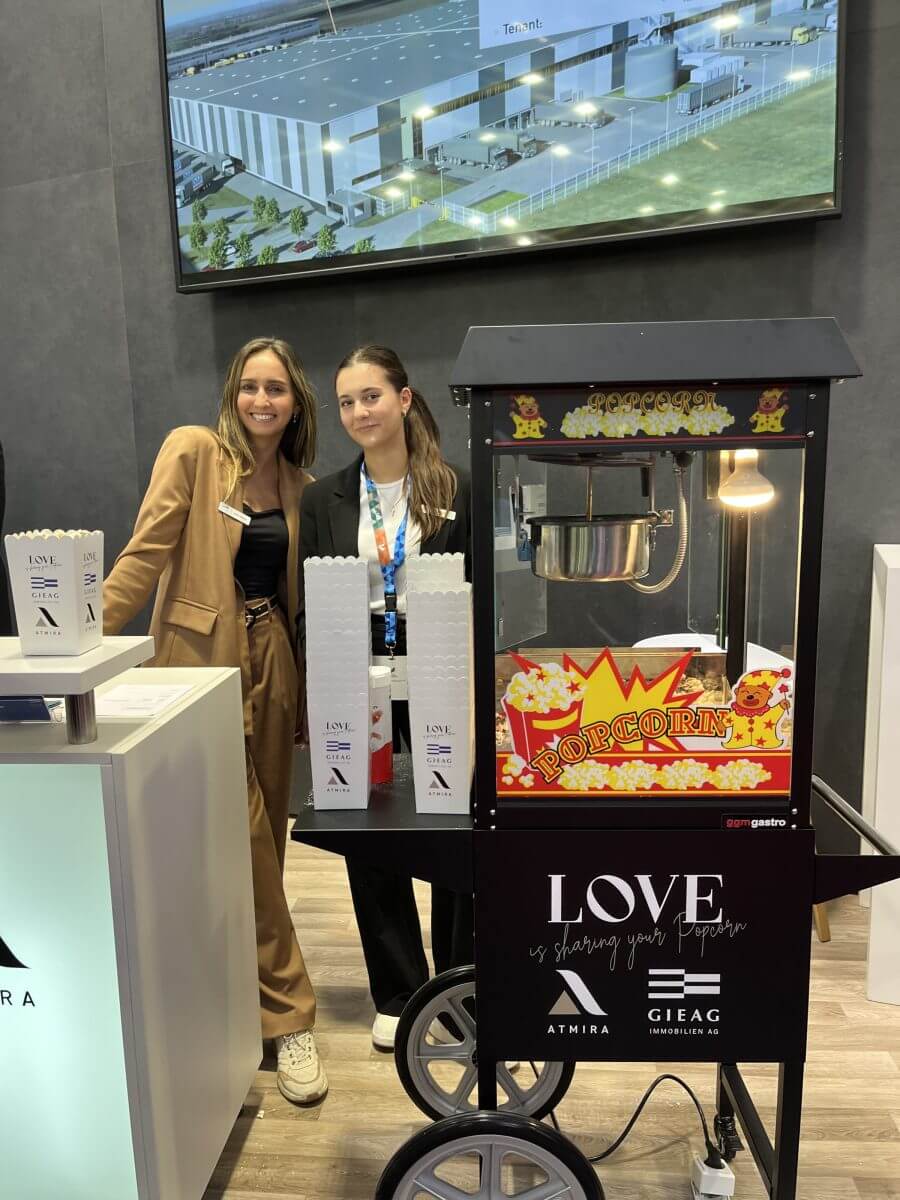 Expo Real 2024 München_Popcorn bei GIEAG und ATMIRA