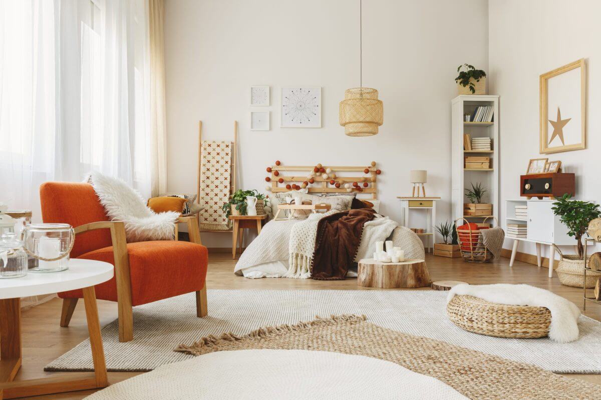 Schlafzimmer Herbst