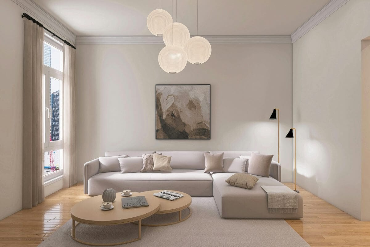 Sofabereich beleuchtet